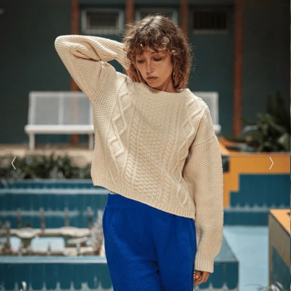 L’envers Paola Irish Cable Sweater